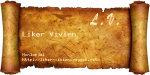 Liker Vivien névjegykártya